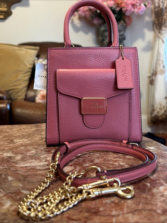Coach Handbags - Coach mini pink pepper purse